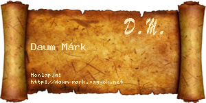 Daum Márk névjegykártya